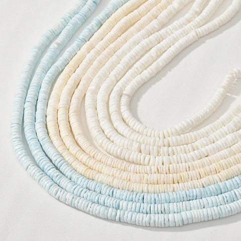 Natürliche Muschel Heishi Perlen Flache Runde Zwischenperlen Für DIY Armband Halskette Schmuckherstellung Handarbeit