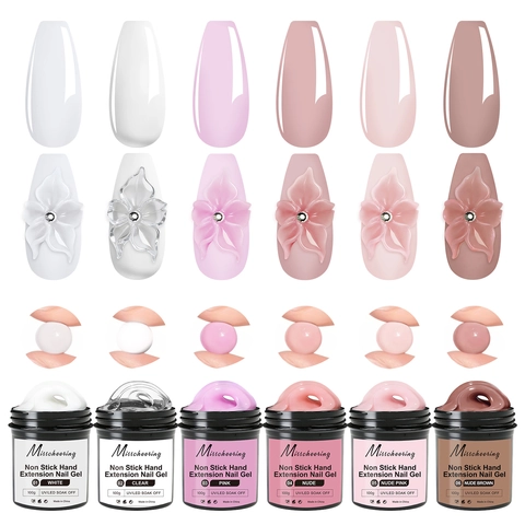 Solid Builder Gel Nicht Klebende Handverlängerung Nagelgel Für 3D Modellierung UV LED Soak Off Klar Nude Rosa DIY