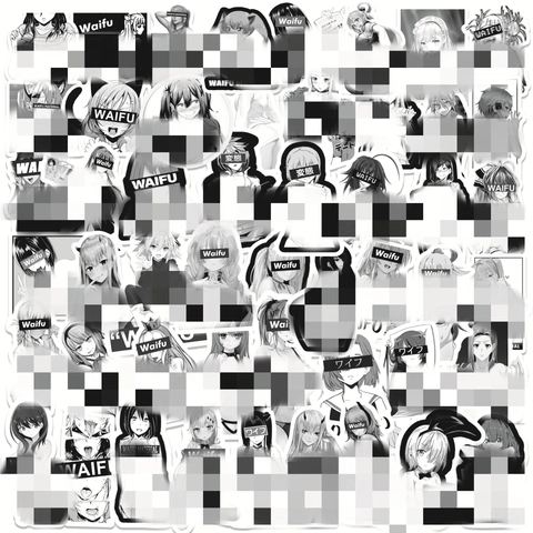 Adesivi Ragazza Anime Impermeabili PVC Decalcomanie Graffiti Per Laptop Bottiglia D'acqua Skateboard Riutilizzabili Cartone Animato