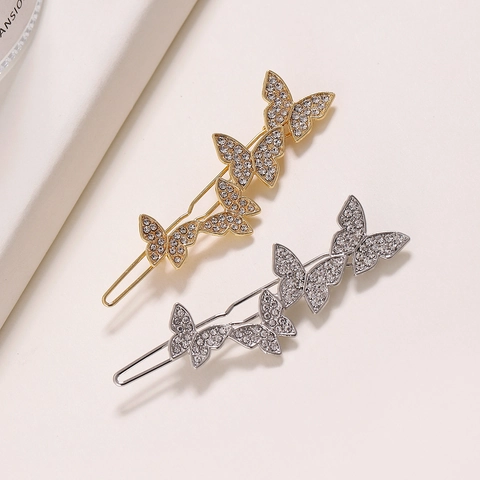Elegante Fermaglio Per Capelli A Farfalla In Lega Con Strass Luccicanti Accessorio Di Moda Per Donne