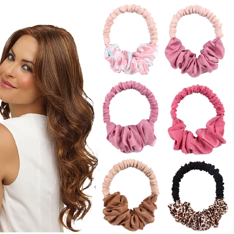 Hittevrije Haarkruller Satijn Satijn Scrunchies Knot Maker Luie Haarrollers Overnachting Slaap Haarstyling Voor Vrouwen