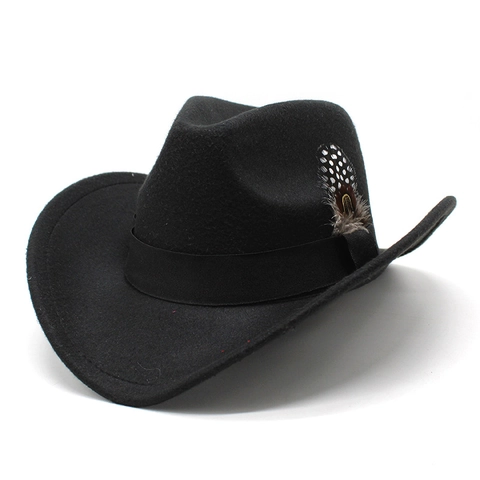 Chapeau Fedora En Feutre De Laine Vintage Avec Décoration De Plumes Style Jazz Rétro Britannique Large Bord Unisex Hiver
