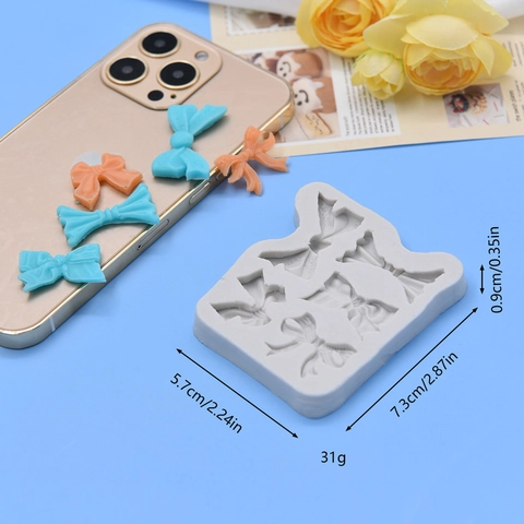 Stampo Silicone Orso Fiore Foglia Fiocco Forme Per Fondante Cioccolato Resina Argilla DIY Pasticceria Strumento Flessibile