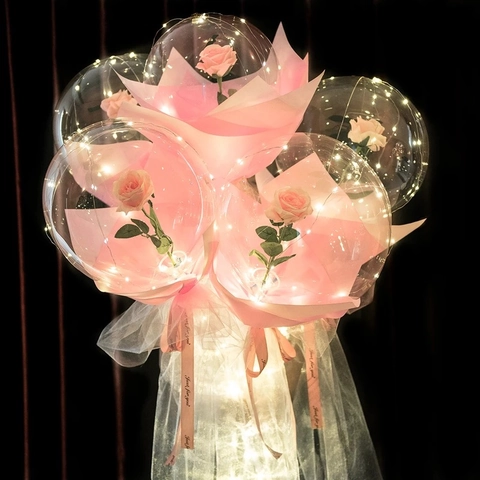 Transparent Bobo Balloons Durable PVC Stretchy Clear Round Heart Star For Wedding Birthday Party Event DIY Festive Decoration