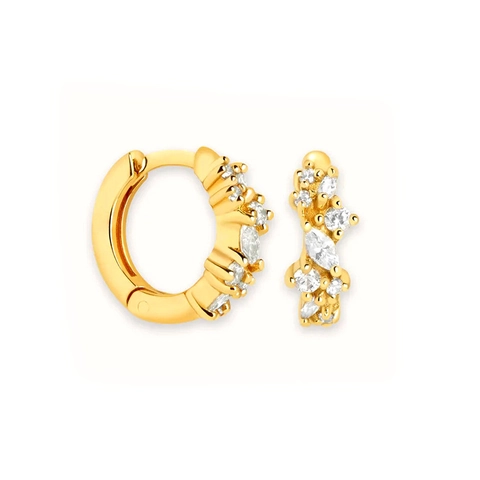 Mode Kupfer Hoop Ohrringe Mit 925 Sterling Silber Stift Geometrische Zirkonia Eingelegt Künstliche Perle Retro Schmuck
