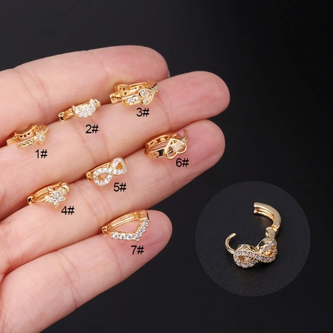 Minimalistische Kupfer Creolen Mit Stern Mond Herz Unendlichkeit V Form Zirkonia Modeschmuck Für Damen