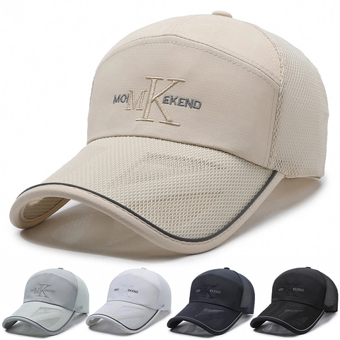 Mesh Baseball Kappe Atmungsaktiv Trucker Hut Polyester Baumwolle Verstellbar Outdoor Sonnenschutz Sport Herren Damen