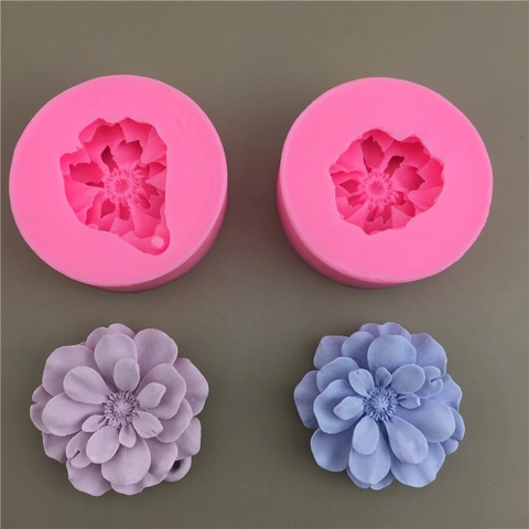 Stampo In Silicone Fiore Di Peonia Per DIY Torta Fondant Cioccolato Candela Resina Colata Forma Ranuncolo