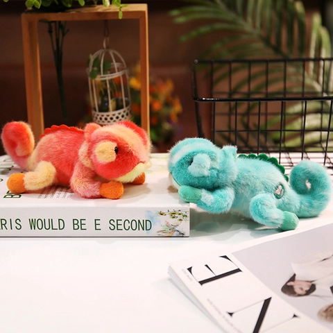 Chameleon Plush Toy Magnetic Lizard Stuffed Animal Refrigerator Magnet Soft Home Decor Gift For Kids