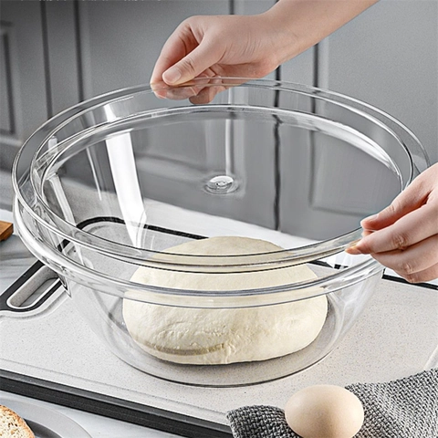 Bacino Per Impastare In PET Trasparente Ciotola Per Miscelare Con Coperchio Antiaderente Grande Capacità Cucina Casa