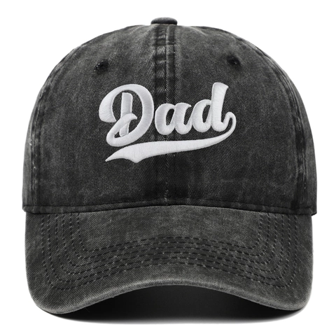 Washed Cotton Baseball Cap Retro Distressed Dad Mom Letter Embroidery Adjustable Dad Hat For Men Women Outdoor Sun Hat