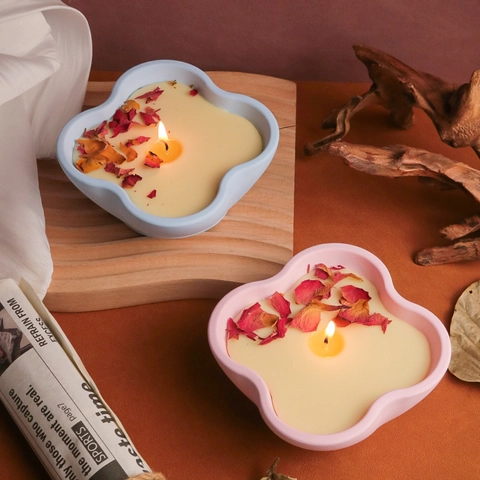 Petal Shaped Silicone Mold For DIY Candle Jar Crafting Plaster Succulent Planter Casting Decorative Flower Bowl Tool