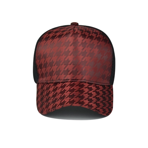 Cappello Trucker Pied De Poule Cappellino Da Baseball Rete Traspirante Posteriore Moda All Aperto Vintage Regolabile Per Uomo E Donna