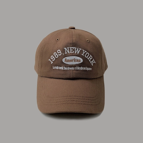Vintage 1989 New York Embroidery Baseball Cap Cotton Polyester Sun Protection Retro Adjustable Hat For Women Men