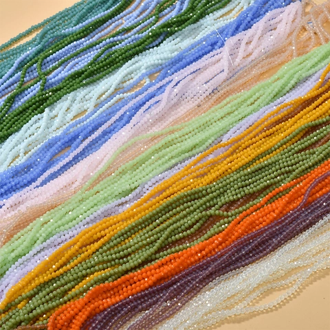 Cuentas Espaciadoras De Cristal De Vidrio Facetado Para Creación De Joyas DIY Collares Pulseras Pendientes Accesorios