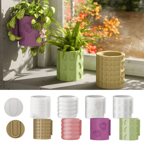 DIY Silikonform Für Wandmontierte Blumentöpfe Pflanzgefäße Vase Epoxidharz Gips Kerzenhalter Monstera Blatt Muster