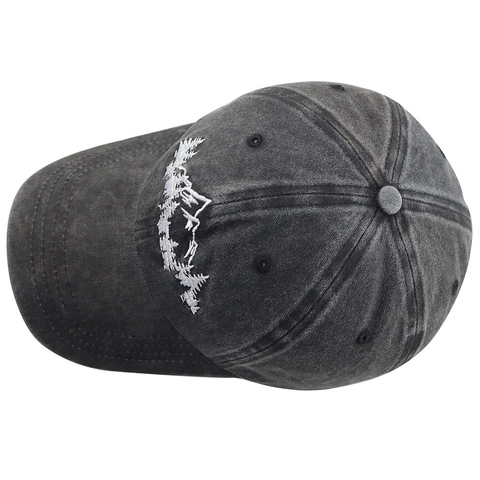 Cappellino da Baseball in Cotone Lavato Vintage Con Ricamo Foresta Montana Per Uomo Donna Outdoor Escursionismo Pesca Regolabile