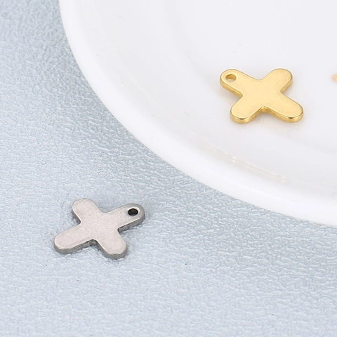 Stainless Steel Cross Charm Pendants For DIY Jewelry Making Necklace Bracelet Earring Accessories Minimalist Religious