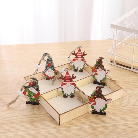 Ornamenti Di Gnomi Di Natale In Legno Vecchio Senza Volto Decorazioni Appese Albero Di Natale Decorazioni Per La Casa