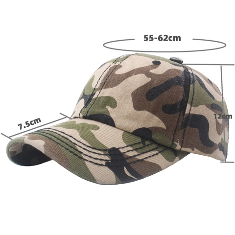 Camouflage Baseball Cap Pure Cotton Canvas Adjustable Sun Protection Outdoor Sports Sun Hat For Men Women
