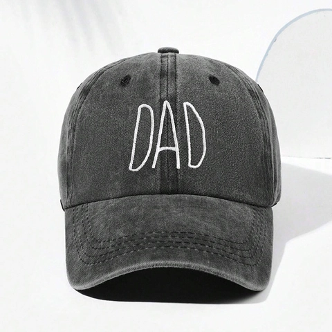 Cappello Da Baseball Lavato Vintage Ricamo Lettere Mom Dad Regolabile Cappello Da Sole Sport All'aperto