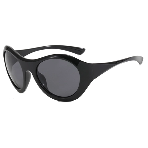 Y2K Futuristic Oversized Sunglasses For Women Men PC Frame AC Lens UV400 Protection Cycling Sports Cyberpunk Retro Fashion