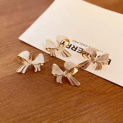 Butterfly Stud Earrings Copper Zirconia Inlaid With 925 Sterling Silver Earring Post Elegant Bow Knot Jewelry For Women