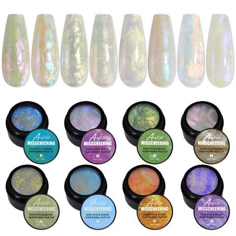 Solid Builder Nagelgel Niet Plakkende Hand Aurora Holografische Verlenging Gel UV LED Fototherapie Manicure Sculptuur Gel