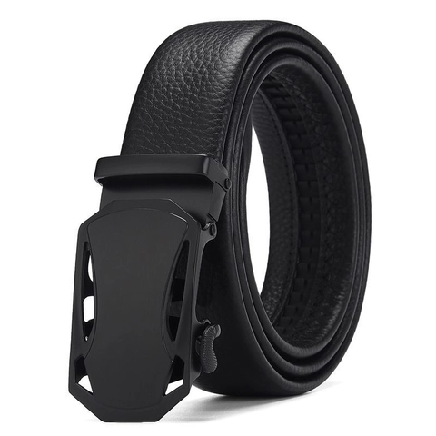 Cinturón De Hombre Casual Negocios Hebilla Automática Color Sólido Minimalista Cuero Sintético Cinturón De Cintura Moda Cinturón De Pantalón Para Hombres