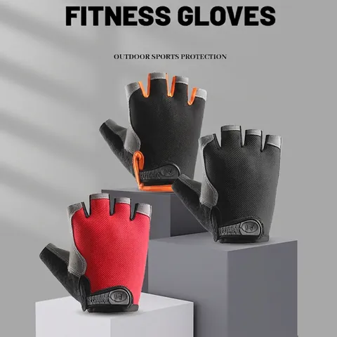 Half Finger Sports Gloves Breathable Non Slip Shock Absorbing Fitness Cycling Gloves For Men Women Outdoor Training Climbing