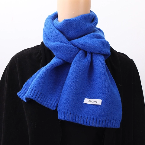 Sciarpa In Maglia Invernale Morbida Calda Acrilico Imitazione Cashmere Tinta Unita Stile Ins Coreano Versatile Per Donna Uomo
