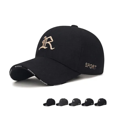 Cappello Da Baseball Invernale Lana Sintetica Ispessita Caldo Antivento Ricamo Lettera R Berretto Sportivo Regolabile