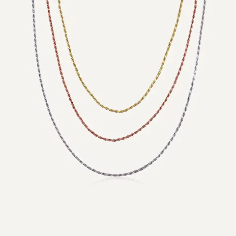 Collar De Plata De Ley 925 Cadena De Eslabones Simple Minimalista Para Mujer Accesorios De Joyería DIY Ajustable