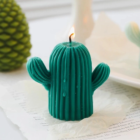 Cactus Silicone Mold 3D DIY Scented Candle Making Plaster Aromatherapy Soap Molds Cake Baking Decorating Tool