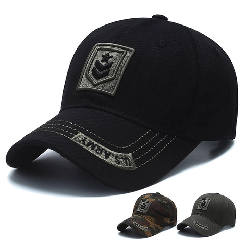 Tactical Baseball Cap Cotton Camouflage Military Style Sun Protection Outdoor Sport Adjustable Hat For Men Army Star Patch