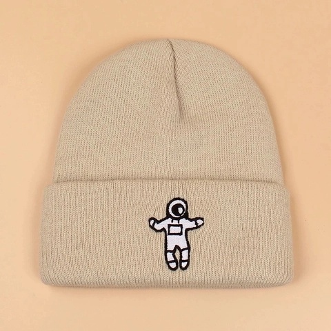 Gorro De Punto Cálido Invierno Acrílico Astronauta Bordado Informal Exterior Diario Unisex