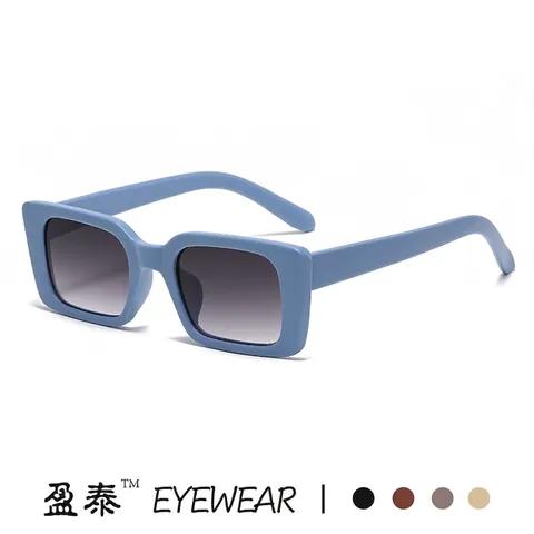Gafas De Sol Cuadradas Retro Rectangulares Montura PC Gruesa Protección UV400 Gafas De Moda Vintage Para Mujeres Hombres
