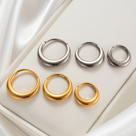 G23 Titanlegierung Tränenform Creolen Unisex Piercing Schmuck Gold Silber Galvanisiert Wassertropfen Mode Ohrring