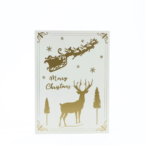 Calendario De Adviento De Navidad Madera LED Cuenta Regresiva Blanco Reno Bosque Decoración De Escritorio