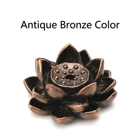 Lotusform Weihrauchhalter Antike Bronze Legierung Mini Räuchergefäß Stick Incense Basis Home Decor Zen Yoga Meditation