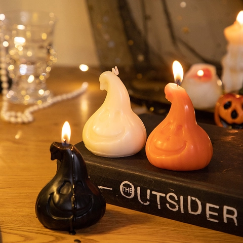 Halloween Scented Candle Pumpkin Ghost Shape Mixed Soy Wax Decorative Fragrance Ornament Party Favors Holiday Decor