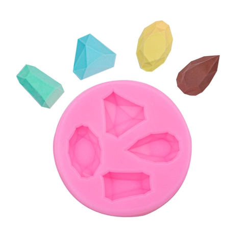 Silikon Edelstein Form Für Schokolade Fondant Kuchendekoration Flexible Harz Handwerk Werkzeug Multi Kavität Geometrie