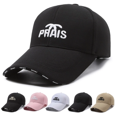 Embroidered Letter Baseball Cap Polyester Sun Protection Outdoor Sports Adjustable Unisex Fashion Sun Hat