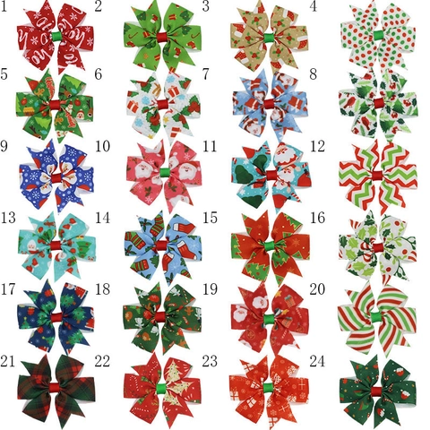 Molletta Per Capelli Con Fiocco Di Natale Per Bambini Nastro In Grosgrain Fermaglio Ragazze Motivo Festivo Per Feste
