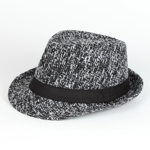 Men Classic British Style Fedora Hat Vintage Polyester Cotton Felt Jazz Hat With Ribbon Trim Casual Winter Autumn Men Hat