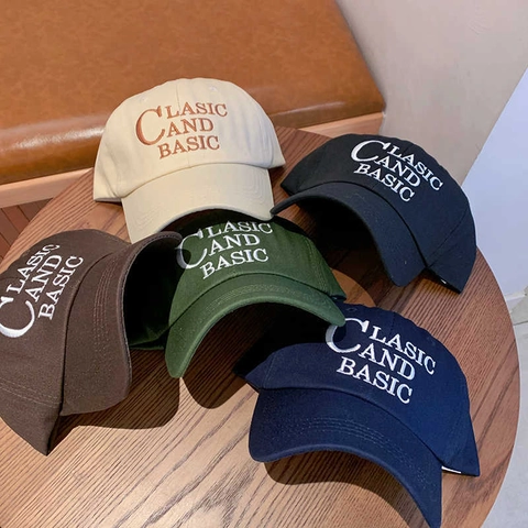 Vintage Baumwolle Baseballkappe Für Damen Herren Verstellbare Bestickte Klassische Und Basic Buchstabe Lässige Sonnenschutz Hut