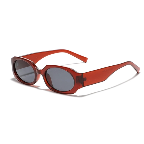 Lunettes De Soleil Ovales Étroites Rétro Monture PC Protection UV400 Style Punk Hip-Hop Pour Hommes Et Femmes