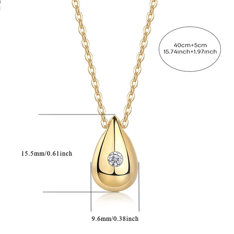 925 Sterlingsilber Wassertropfen Moissanit Anhänger Halskette Elegante Acht Herzen Und Pfeile Schliff Tränenform Schmuck Für Damen Geschenk