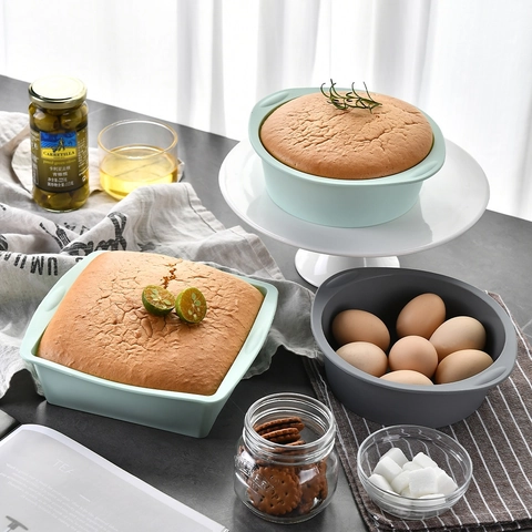 Stampo Per Torte In Silicone Tondo Quadrato Teglia Da Forno Antiaderente Grado Alimentare Resistente Al Calore