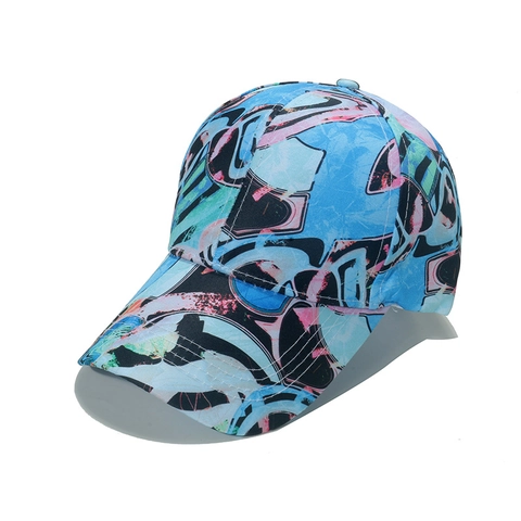 Baseball Cap Polyester Geometric Abstract Print Graffiti Curved Brim Adjustable Outdoor Sun Hat For Women